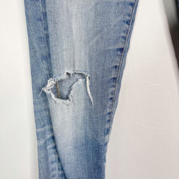 AG Adriano Goldschmied Womens 27 Legging Super Skinny Ankle Jean Ripped Open Hem - Picture 5 of 10